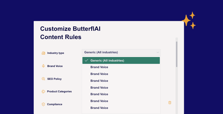 Customize brand rules for product descriptions