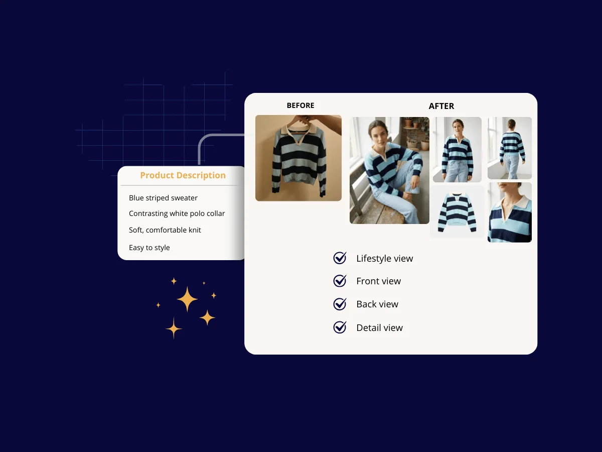 Bulk ecommerce catalog enrichment showing automated SEO descriptions and attribute extraction for multiple products | ButterflAI Bulk ecommerce catalog enrichment showing automated SEO descriptions and attribute extraction for multiple products | ButterflAI