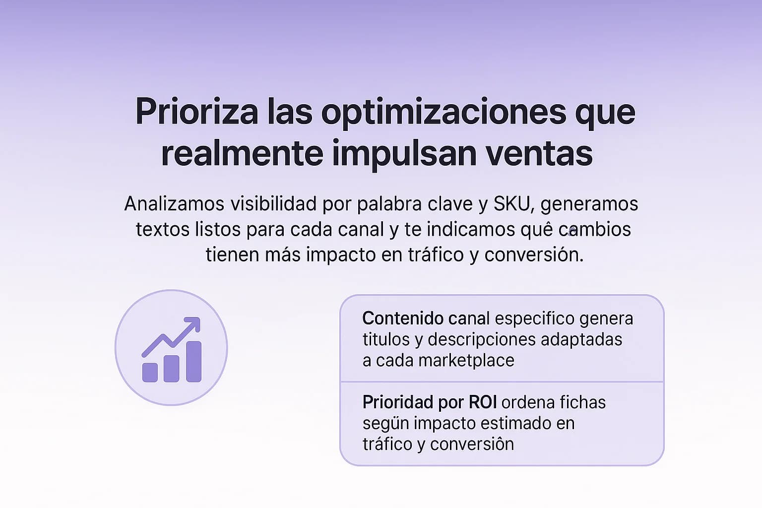 IA que guía optimizaciones de catálogo de alto impacto