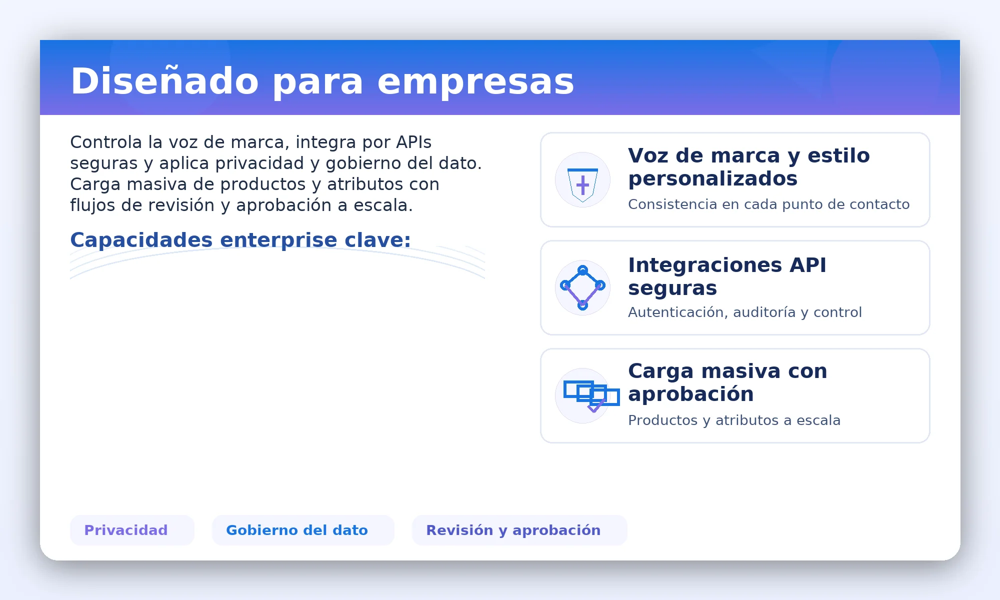 Generación automatizada de textos y metadatos para retailers