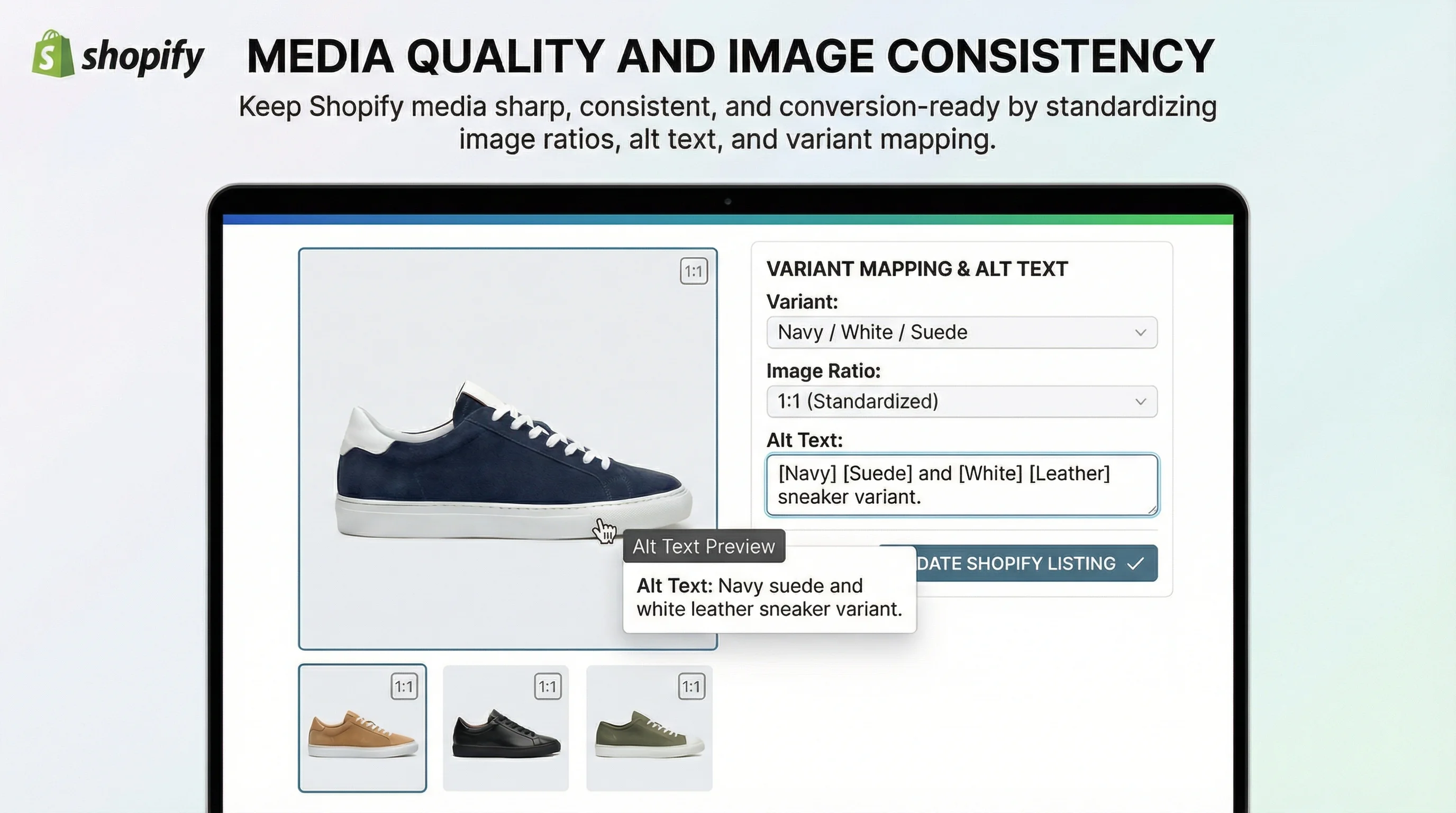Shopify media workflow preview
