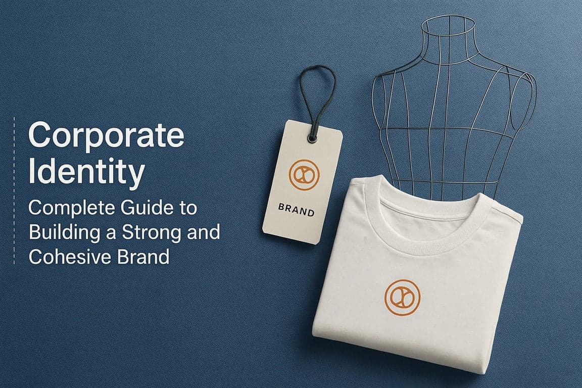 Corporate identity elements: logo, colors, typography and brand values