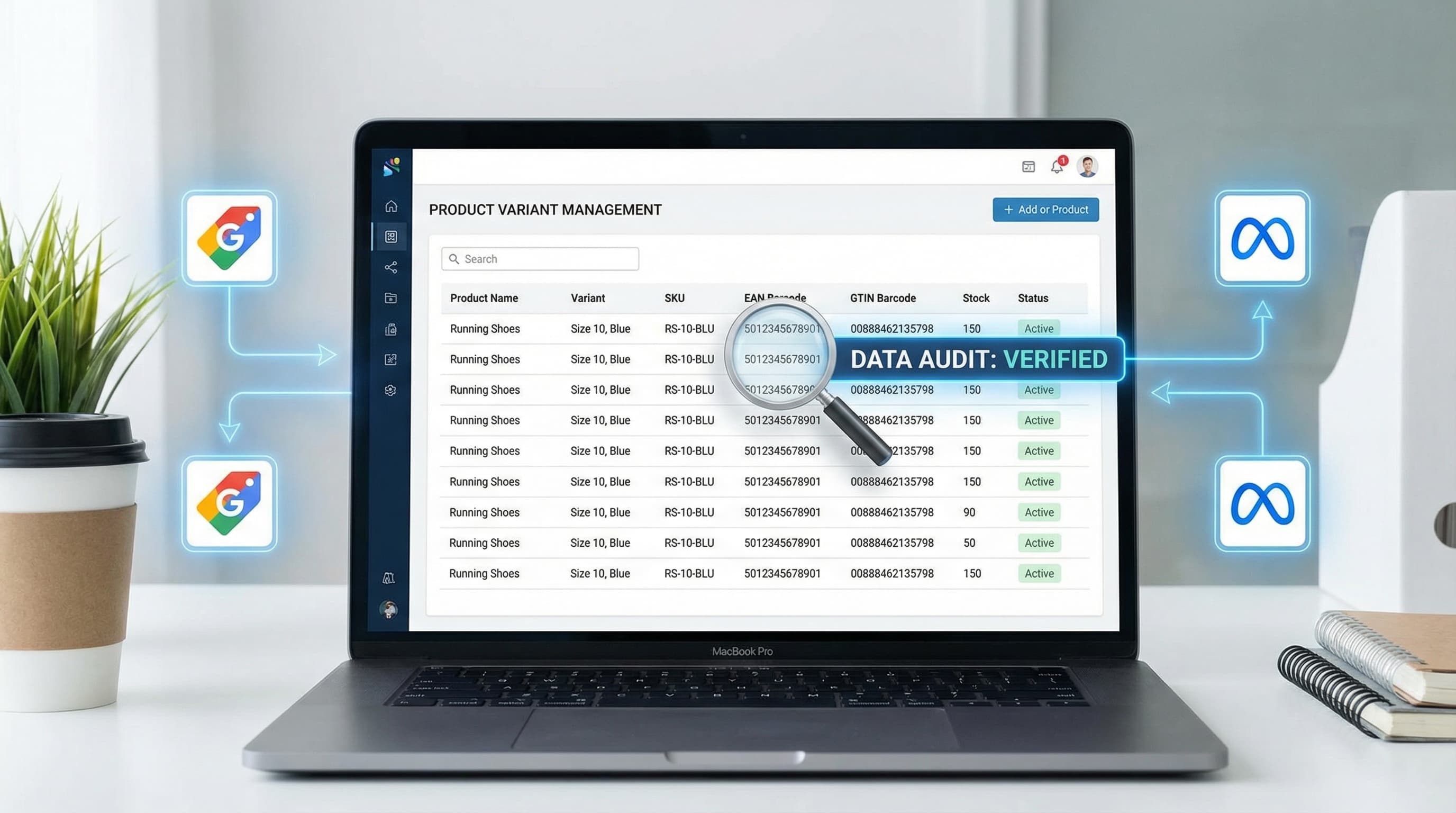 EAN and GTIN code management in eCommerce catalogs for Google Merchant Center