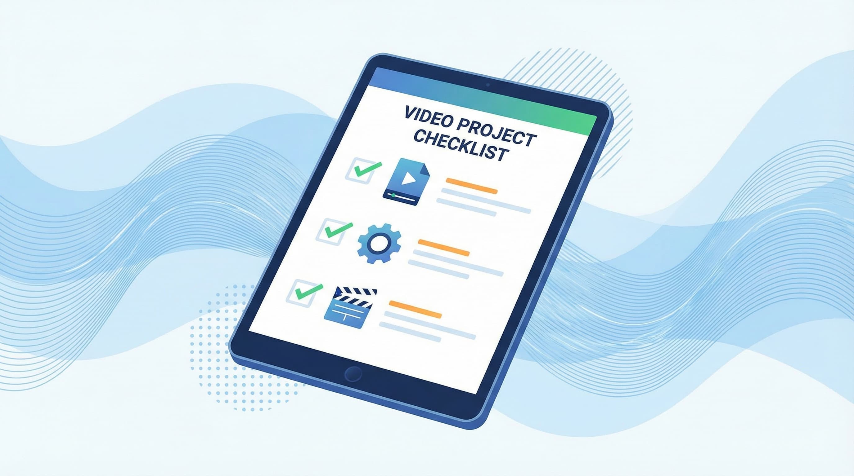 Visual checklist of assets for video production