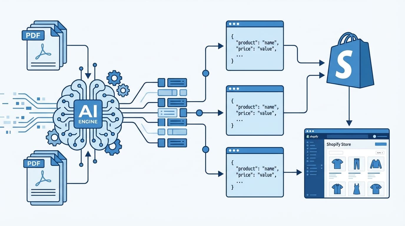 Flujo de automatización de datos de producto con IA