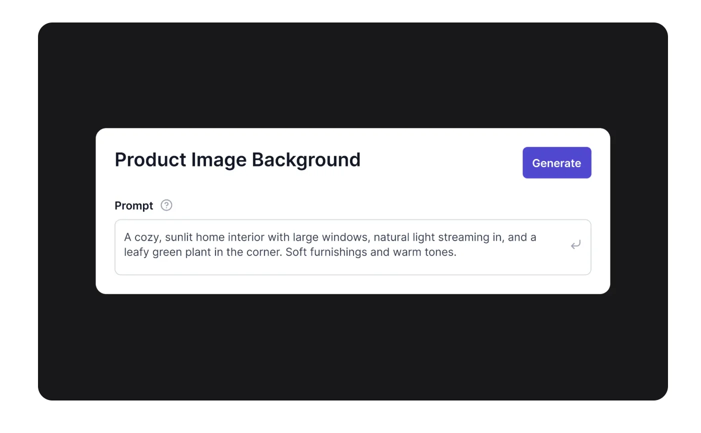 Configuración del prompt para generar fondo personalizado