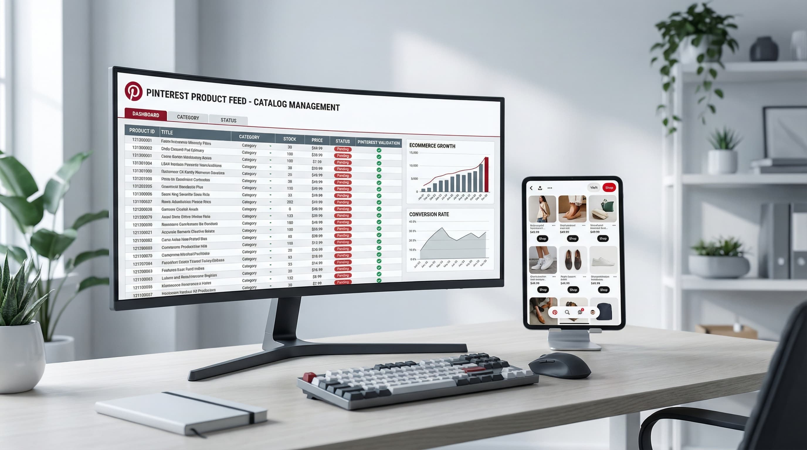 Optimización del feed de productos de Pinterest y gestión de catálogos para eCommerce