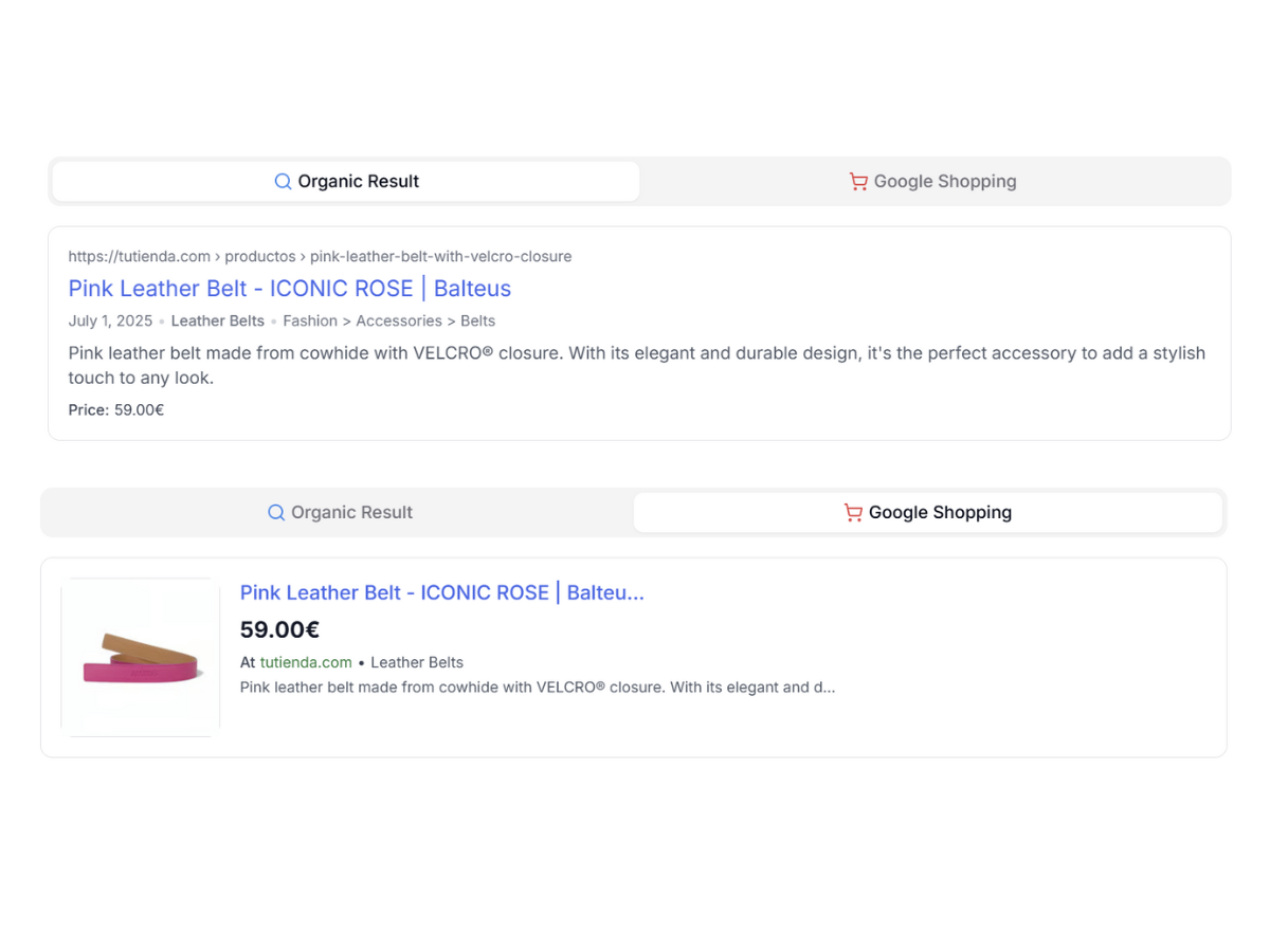 Revisa cómo se vería tu producto en Google Vista previa de un producto en los resultados de Google y en Google Shopping